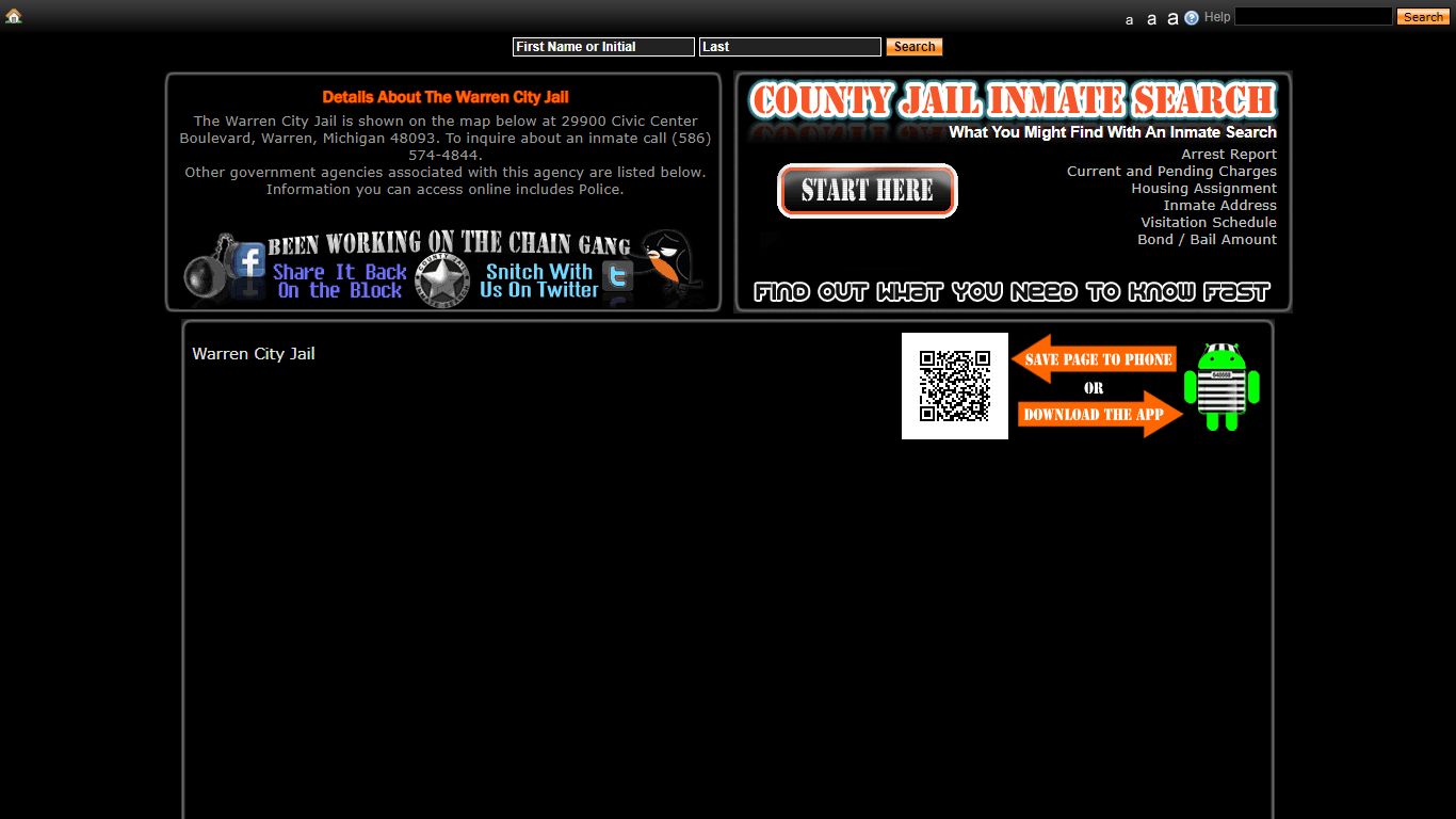 Warren, Michigan - County Jail Inmate Search